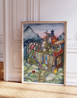 Troldmandens hus limited edition giclee print